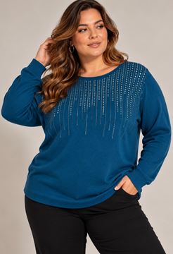 Immagine di PLUS SIZE ROUNDNECK SWEATER WITH RHINESTONES